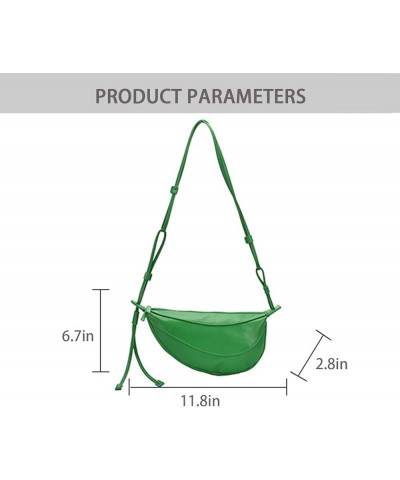 Dumpling Bag for Women Trendy Designer Crossbody Bucket Handbag Soft Shoulder Bag Satchel Purses Green $17.48 Shoulder Bags