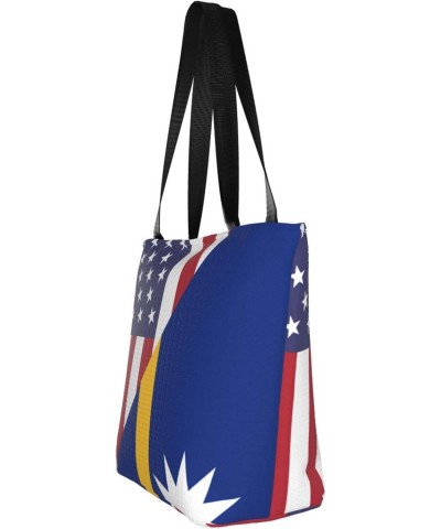 America Nauru Friendship Flag Women'S Casual One Shoulder Carry Shopping Bag Large Capacity Working Storage Handbag $17.58 Sh...