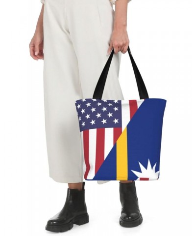 America Nauru Friendship Flag Women'S Casual One Shoulder Carry Shopping Bag Large Capacity Working Storage Handbag $17.58 Sh...