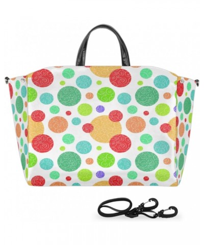 Hippie Circles Colorful Large Tote Bag Women Should Bag Extra Large Tote Bags Waterproof Big Crossbody Tote Bag with inner Po...