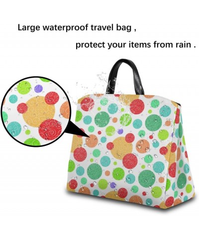 Hippie Circles Colorful Large Tote Bag Women Should Bag Extra Large Tote Bags Waterproof Big Crossbody Tote Bag with inner Po...