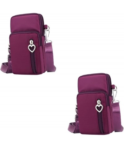 2pcs Running Bag Womens Crossbody Purse Cell Phone Wallet Mini Crossbody Bags Crossbody Bags for Neck Purplex2pcs $8.39 Cross...