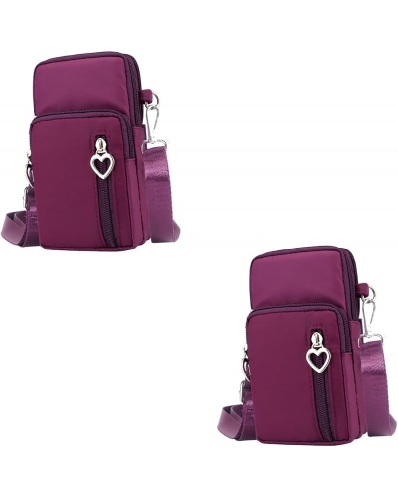 2pcs Running Bag Womens Crossbody Purse Cell Phone Wallet Mini Crossbody Bags Crossbody Bags for Neck Purplex2pcs $8.39 Cross...