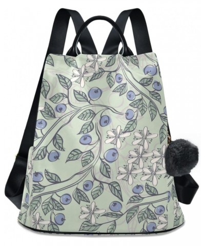 Blueberries Women Backpack Purse Anti-theft Lightweight Shoulder Bag $21.99 Backpacks