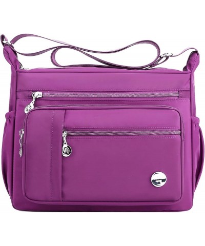 Women Shoulder Handbag SAXAM Multiple Pockets Bag Ladies Crossbody Purse Fashion Tote Top Handle Satchel Purple-l $26.19 Totes