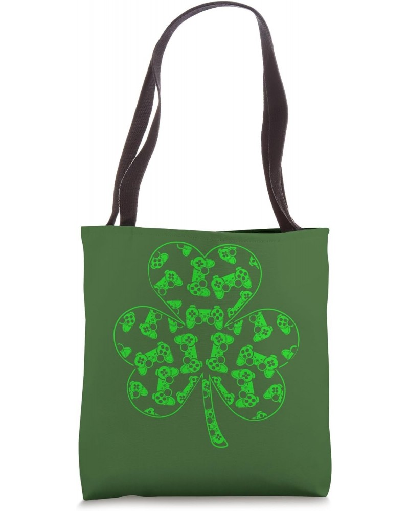 Video Game Controllers Inside Shamrock St. Patrick's Day Tote Bag $12.97 Totes