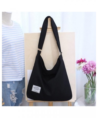 Fashion nylon shoulder bag casual canvas diagonal bag small clear girl travel bag (I-Yellow) One Size I-black $9.00 Shoulder ...