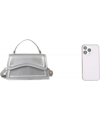 Stylish and Simple Crossbody Bag Small Square bag Purses for Women Satchel Shoulder bag Bag Purse 1silvery $14.70 Satchels