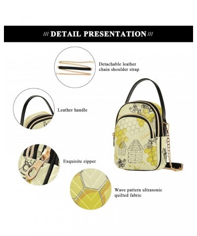 Small Crossbody Bags for Women Trendy Bee Honey Animal Travel Sling Bag Women's Crossbody Handbags Satchel Bags $10.40 Satchels