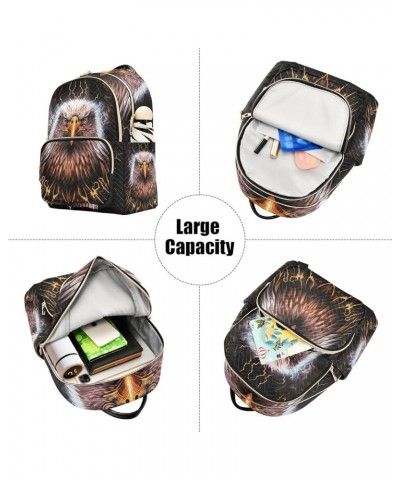 Small Backpack for Women Travel Bag Eagle Print Daypack Purse Fashion Shoulder Bag Rucksack Small B1059 $14.55 Backpacks