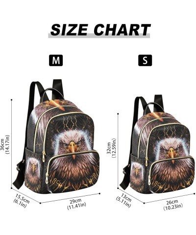 Small Backpack for Women Travel Bag Eagle Print Daypack Purse Fashion Shoulder Bag Rucksack Small B1059 $14.55 Backpacks