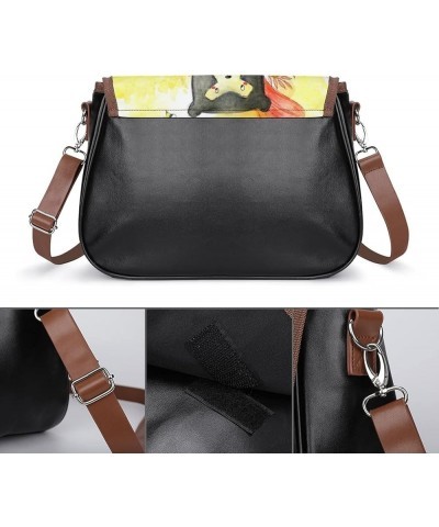 Printed Crossbody Bags Women City Leather Shoulder Bag Satchel Hobo Bags Trendy R Words Color11 $28.99 Hobo Bags