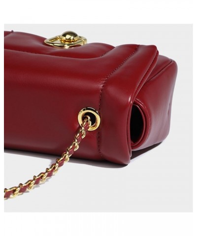 Red Embroidery Chain Small Square Bag Ladies Vintage Shoulder Crossbody Handbag Tote 1 $26.81 Totes