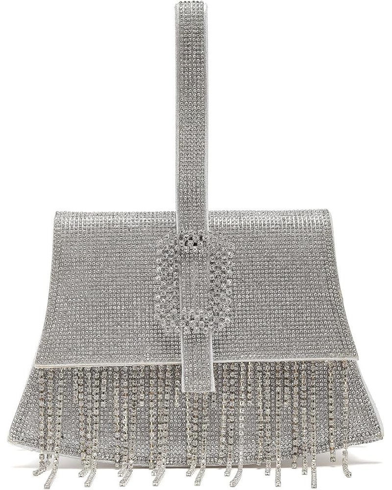 Rhinestones Evening Bag Silver Clutch Purses for Women Glitter Sparkly Party Handbag with Detachable Chain 8075-silver $34.20...