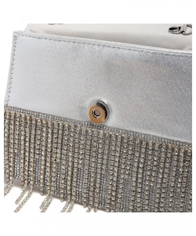 Rhinestones Evening Bag Silver Clutch Purses for Women Glitter Sparkly Party Handbag with Detachable Chain 8075-silver $34.20...