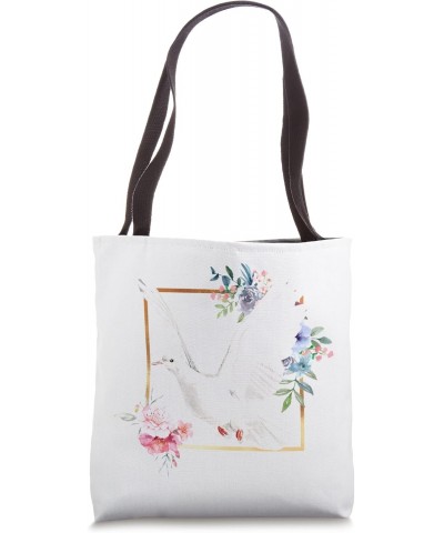 Dove bird,birds,love,peace,new beginnings,hope,flowers Tote Bag $14.30 Totes