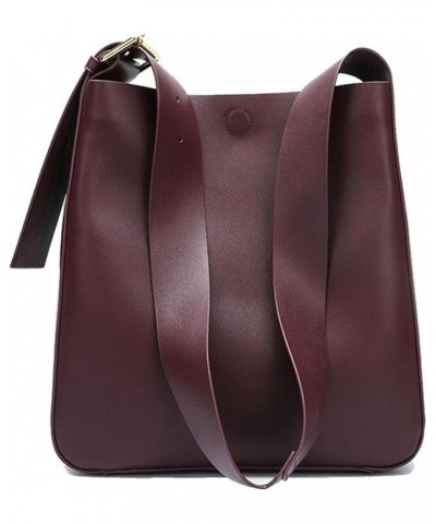 Fashion Cowhide Leather Shoulder Bag for Women Casual Crossboday Bags Women Totes (Color : Burgundy) Black $54.92 Totes