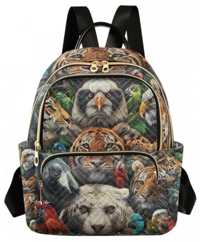 Dog Driving Car Funny Womens Backpack Purses Quilted Small Travel Purse Set of Animals Small $19.10 Backpacks