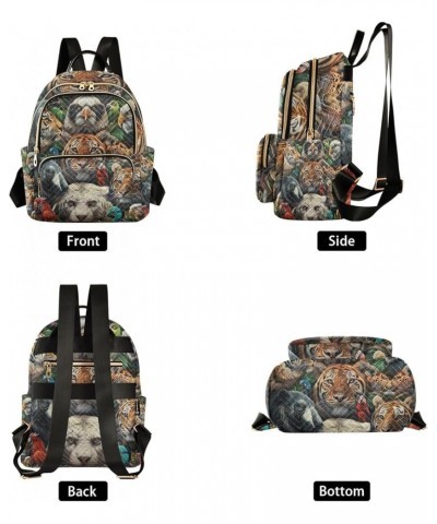 Dog Driving Car Funny Womens Backpack Purses Quilted Small Travel Purse Set of Animals Small $19.10 Backpacks