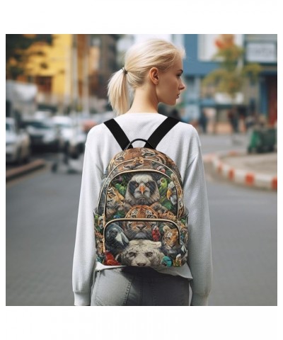 Dog Driving Car Funny Womens Backpack Purses Quilted Small Travel Purse Set of Animals Small $19.10 Backpacks