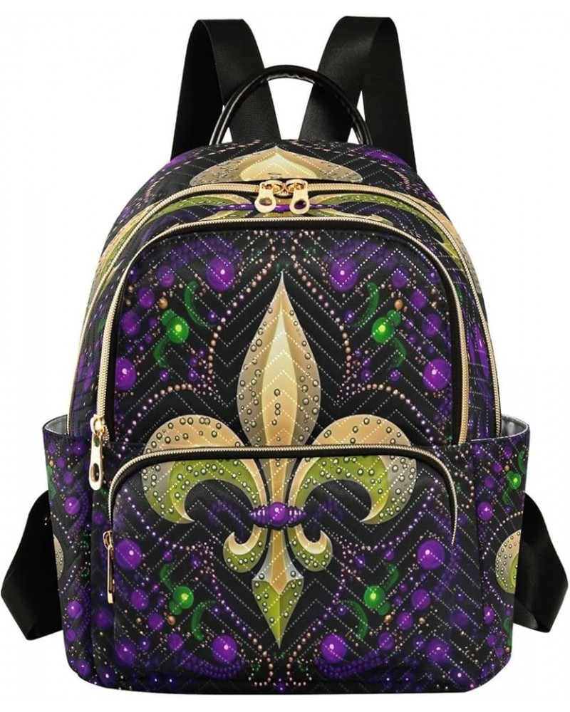 Symbol Mardi Quilted Backpack for Women Purse Shoulder Bags Travel Bag for Work Daily Nurse M Medium $14.88 Backpacks