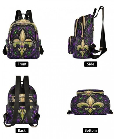 Symbol Mardi Quilted Backpack for Women Purse Shoulder Bags Travel Bag for Work Daily Nurse M Medium $14.88 Backpacks