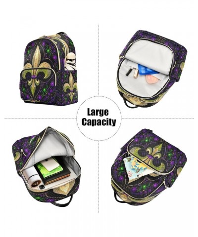 Symbol Mardi Quilted Backpack for Women Purse Shoulder Bags Travel Bag for Work Daily Nurse M Medium $14.88 Backpacks