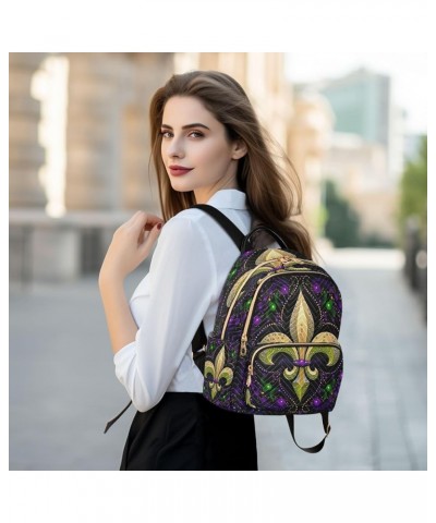 Symbol Mardi Quilted Backpack for Women Purse Shoulder Bags Travel Bag for Work Daily Nurse M Medium $14.88 Backpacks