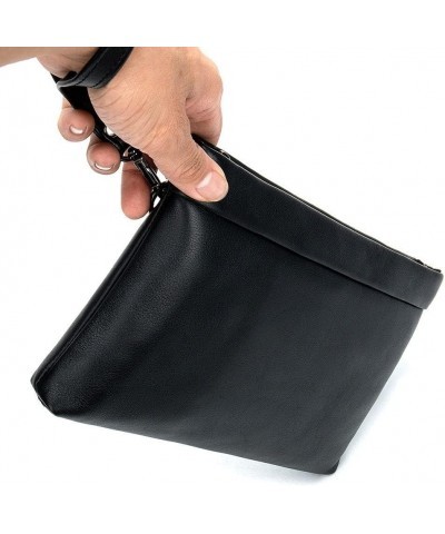 Leather Business Envelope Men's Clutch Purse Handy Bag Large Sizes Men Wrist Wallets Sac (Color : Black, Size : 16 * 2.5 * 25...