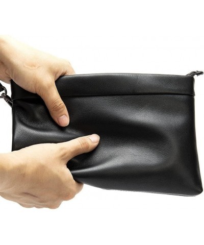 Leather Business Envelope Men's Clutch Purse Handy Bag Large Sizes Men Wrist Wallets Sac (Color : Black, Size : 16 * 2.5 * 25...