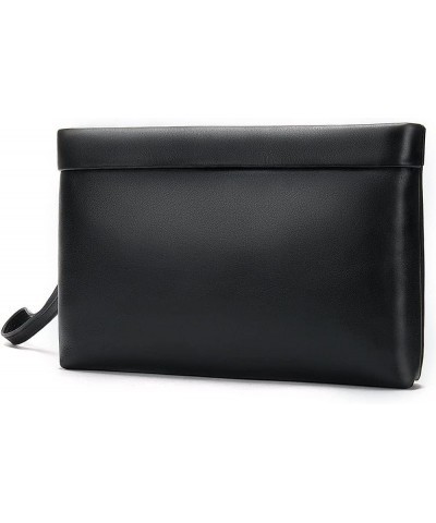 Leather Business Envelope Men's Clutch Purse Handy Bag Large Sizes Men Wrist Wallets Sac (Color : Black, Size : 16 * 2.5 * 25...