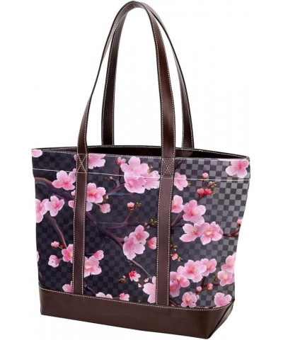 Tote Bag for Women, Large Tote Bag, Women's Tote Handbags, Pink Sakura Blossom Flower Spring, Womens Tote Bag Design 862 $25....