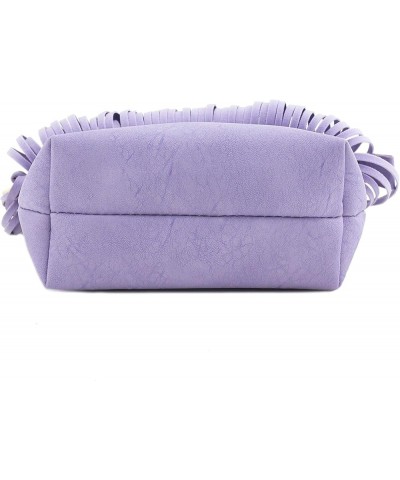 Small Fringe Crossbody Bag with Wrist Strap Lavender $11.50 Crossbody Bags