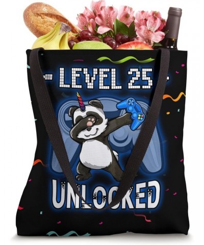 Level 25 Unlocked - Dabbing Pandicorn Gamer 25th Birthday Tote Bag $10.27 Totes