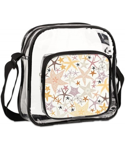 Space Planet Astronaut Clear Crossbody Bag Clear Messenger Bag Shoulder Bags Clear Purse Stadium Approved Summer Beach Colorf...