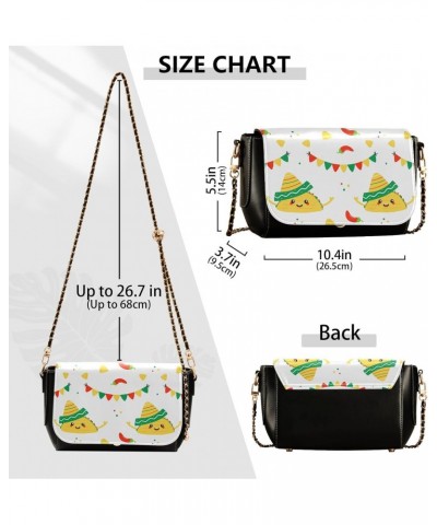 Mexican Food Crossbody bags for Women Small Crossbody Purses with Adjustable Strap Cross Body Purse Shoulder Handbags for Wom...