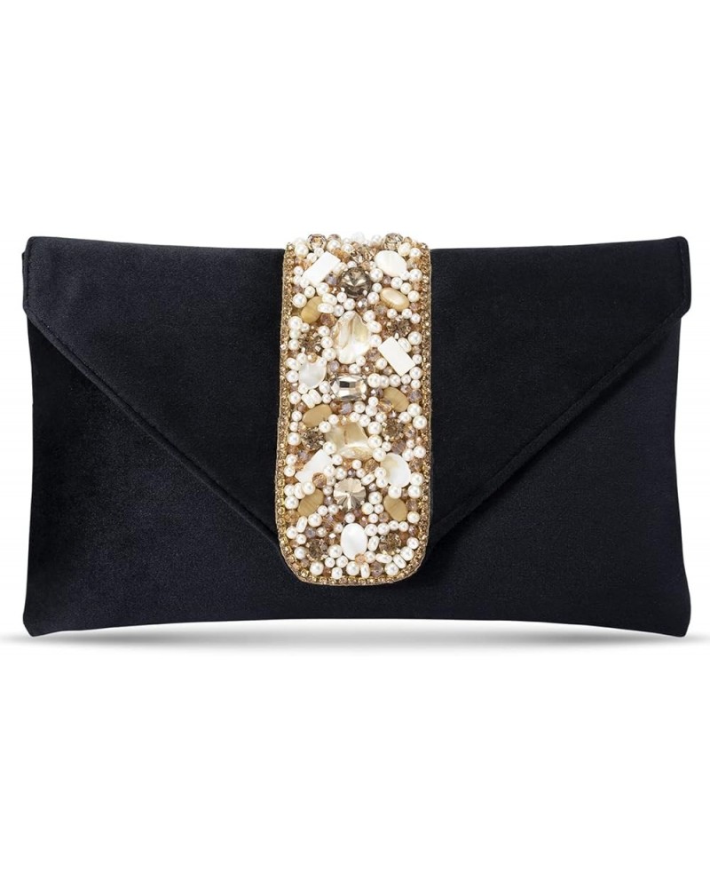 Indian Potli Bags For Women Evening Bag Clutch Ethnic Bride Purse Black $31.20 Evening Bags