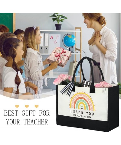 2 Pcs Teacher Appreciation Gifts Women Canvas Tote Bag Graduation Teacher Gifts(Best Teacher) Thank You $14.74 Totes