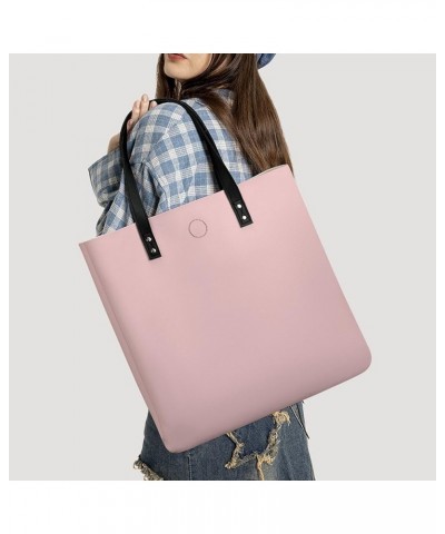 Fashion Large Capacity Satchel Tote Bag Casual Shoulder Bag Soft Leather Purse Color50 $18.30 Totes