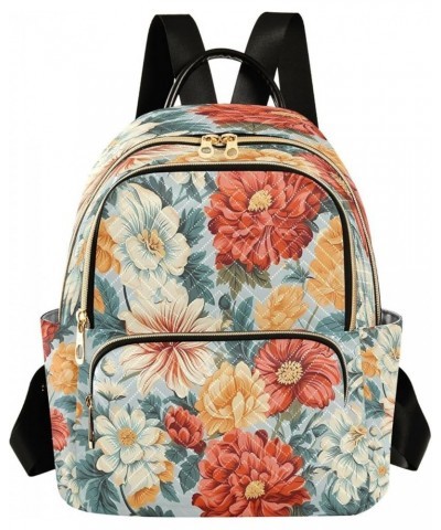 Fashion Backpack Mini Backpack Purse Casual Daily Backpack Red Orange White Flower for Travel for College Work Small $22.41 B...