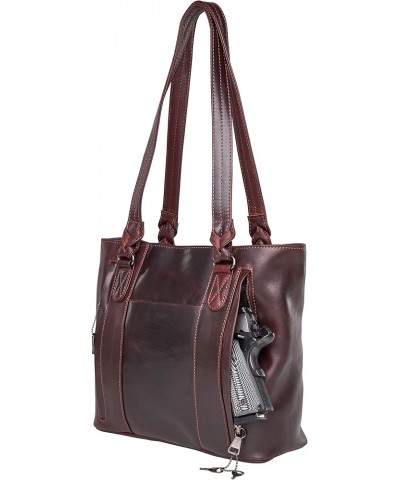 Concealed Carry Peyton Leather Tote Dark Mahogany $85.48 Totes