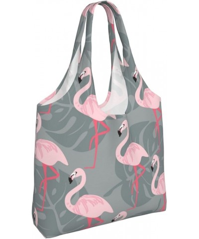 Flamingos Single Shoulder Commuter Canvas Tote Bags For Women And Men Flamingos 37 $12.75 Totes