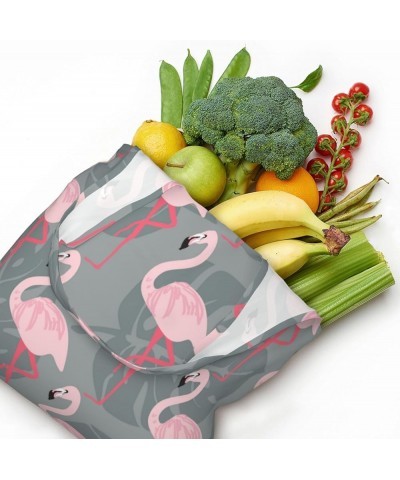 Flamingos Single Shoulder Commuter Canvas Tote Bags For Women And Men Flamingos 37 $12.75 Totes