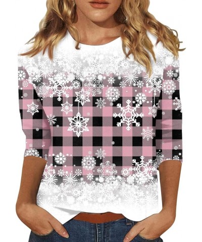 Christmas Shirts for Women 2023 Long Sleeve Tunic Reindeer Graphic T-Shirt Shirts Drop Shoulder Lightweight Outwear 6-pink $1...