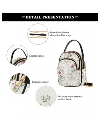 Crossbody Bag for Women, Spring Red Poppy Flower Phone Purse Detachable Chain Bag Shoulder Handbag Wallet $10.32 Crossbody Bags