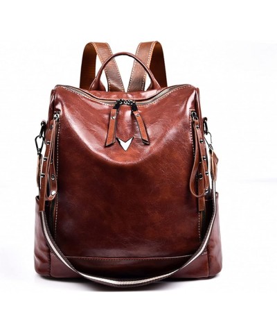 Women Hobo Backpack Purse Shoulder Handbag Satchel Bags PU leather Travel Rucksack Sling Bag for Ladies Medium size (brown Br...