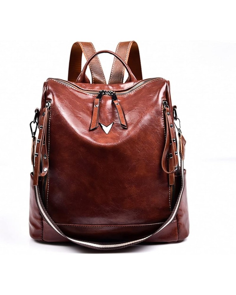 Women Hobo Backpack Purse Shoulder Handbag Satchel Bags PU leather Travel Rucksack Sling Bag for Ladies Medium size (brown Br...