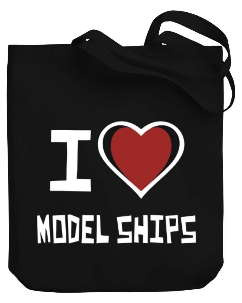 I love Model Ships Bicolor Heart Canvas Tote Bag 10.5" x 16" x 4 $23.59 Totes