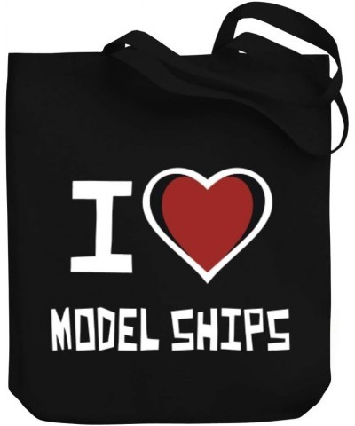 I love Model Ships Bicolor Heart Canvas Tote Bag 10.5" x 16" x 4 $23.59 Totes