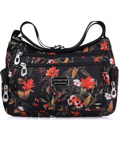 Crossbody Bags for Women Nylon Shoulder Bag Floral Multi-Pocket Purses and Handbags Hh $24.71 Totes